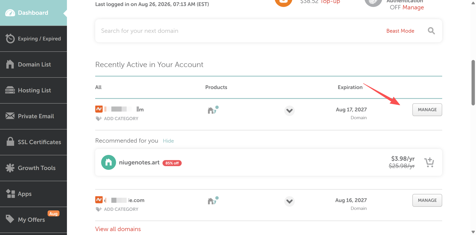 注册 Zoho Mail 并验证域名，登录 Namecheap → Domain List → Manage → Advanced DNS，点 + ADD NEW RECORD，添加 TXT 记录