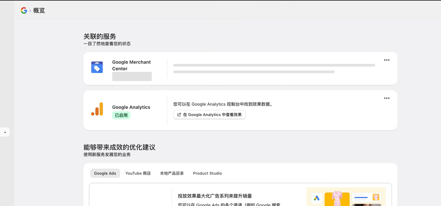 插图 21：Google Analytics 已启用