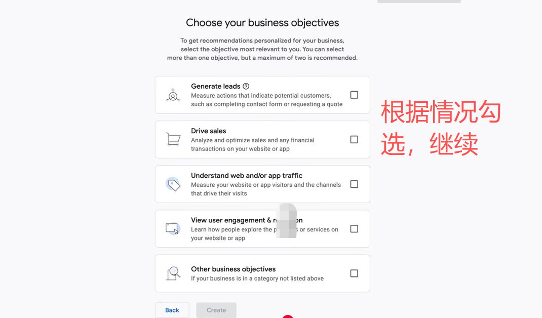 插图 15：业务目标选择